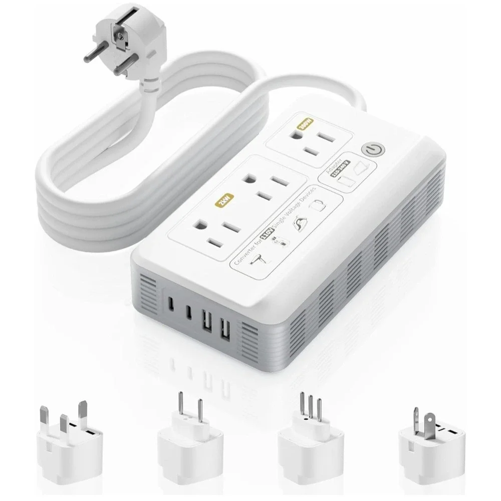 Mapambo AC Voltage Converter 220V to 110V European Travel Adapter